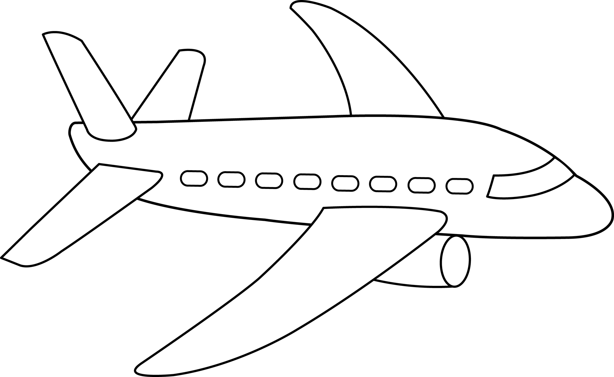 Airplane Clip Art Black And White - Airplane Clip Art Black And White ...