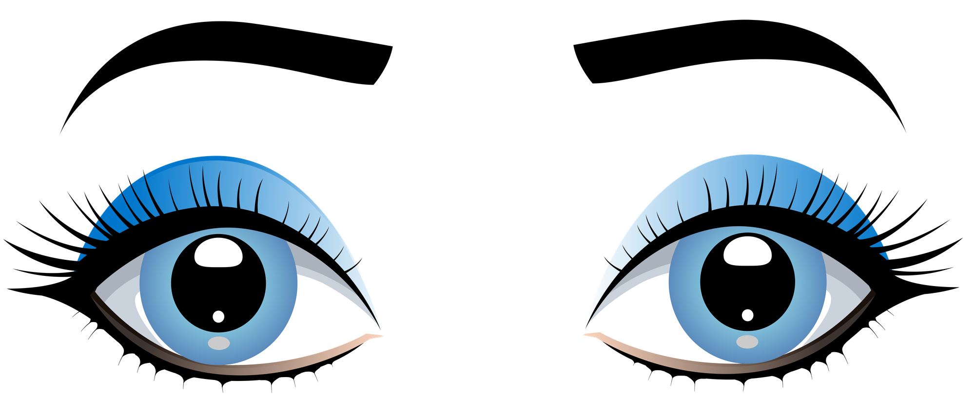 Cartoon Eyes Clipart Black And White