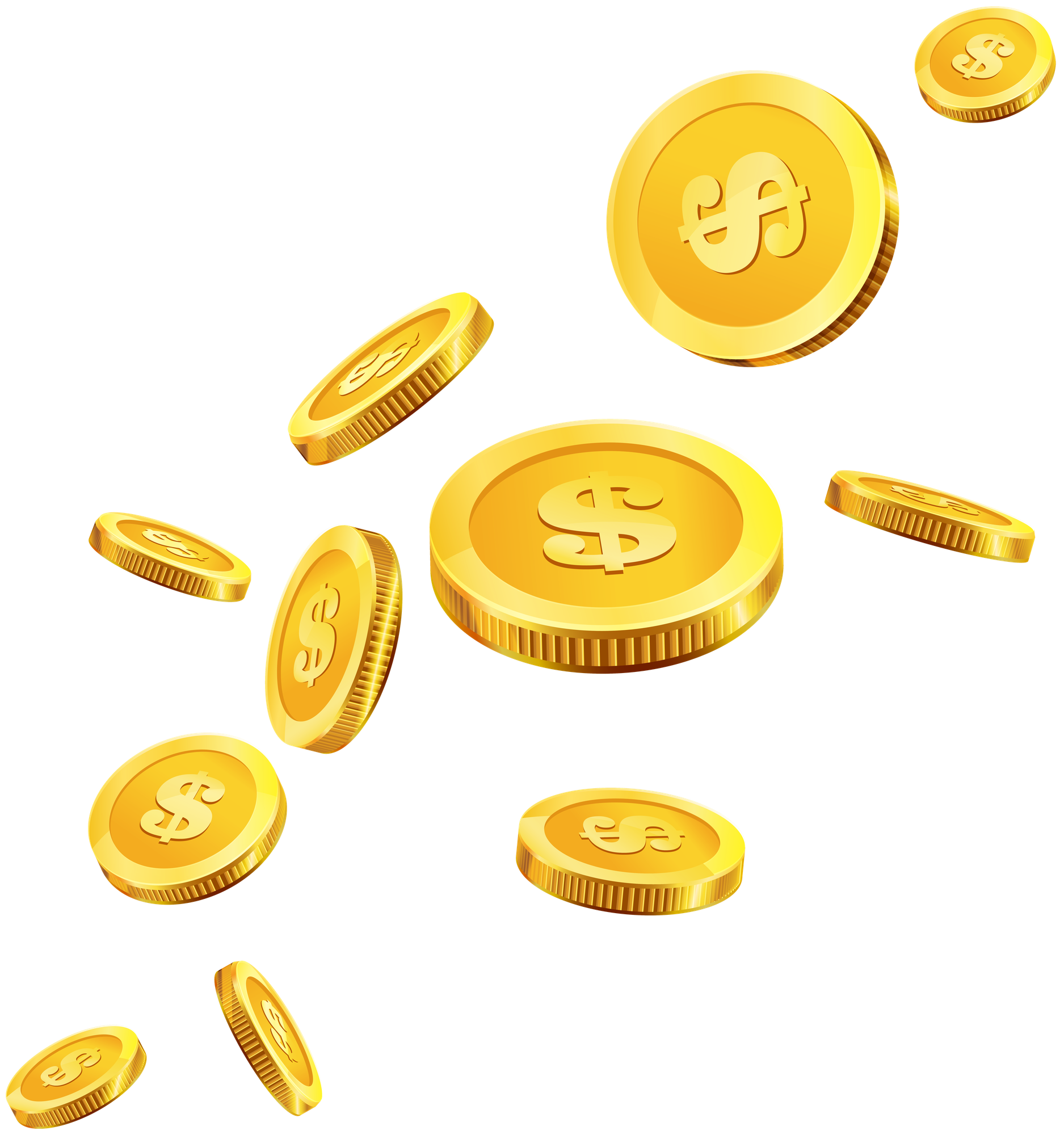 Coins Free PNG Images, Pile Of Gold Coins, Coins Money Clipart Images ...