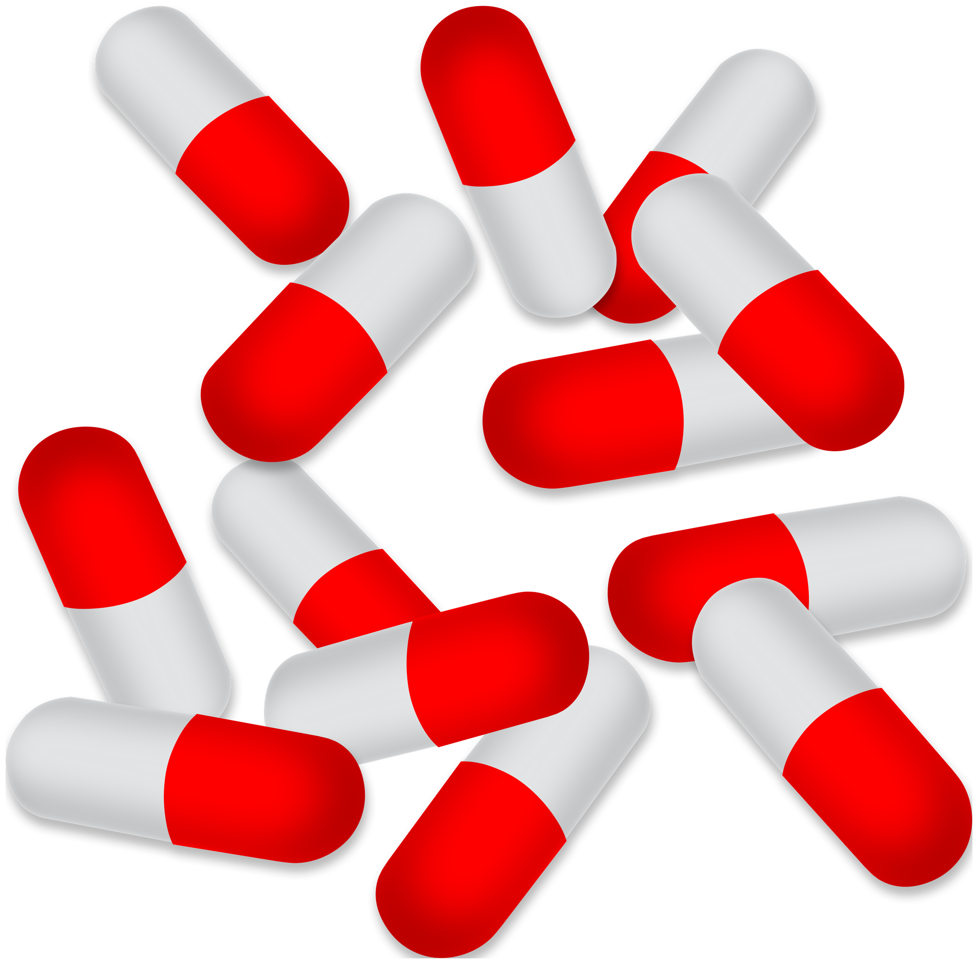 Red White Pills PNG Clip Art - Best WEB Clipart