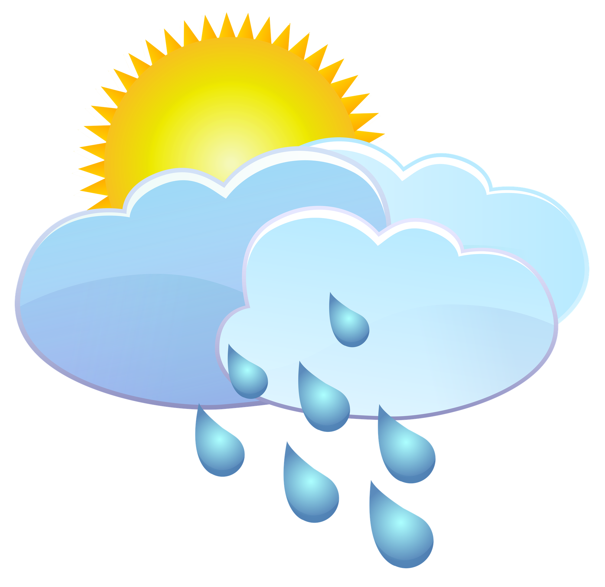 Sun With Clouds Png Transparent Clip Art Image Png
