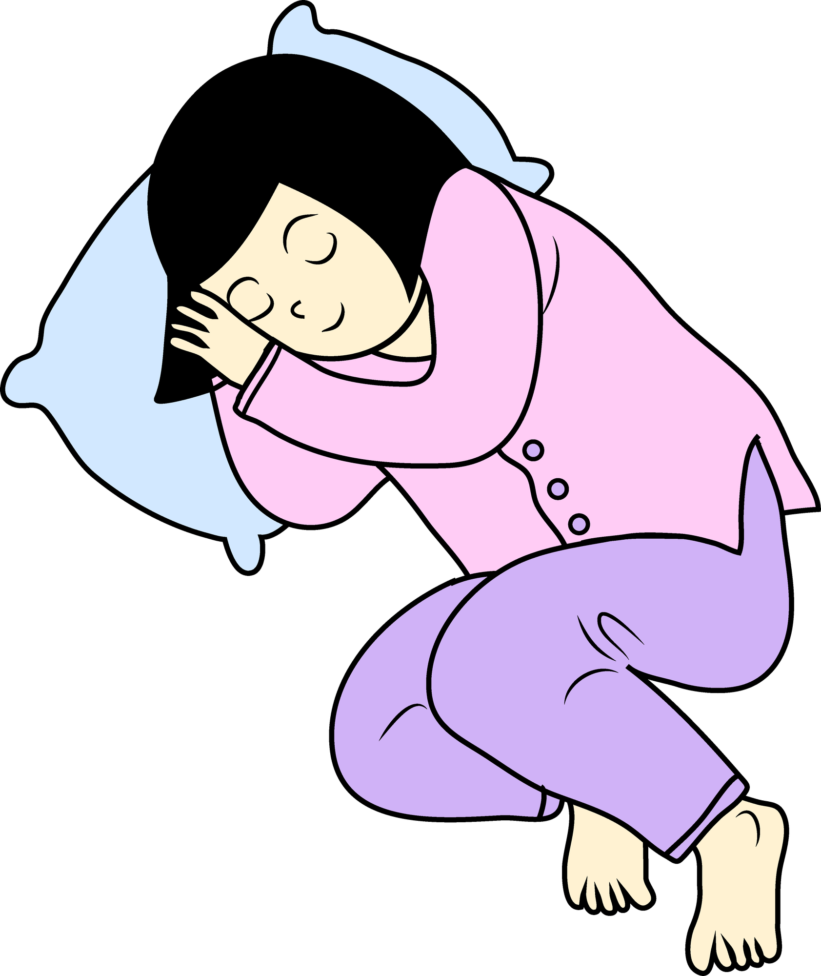 People asleep, free clip art.