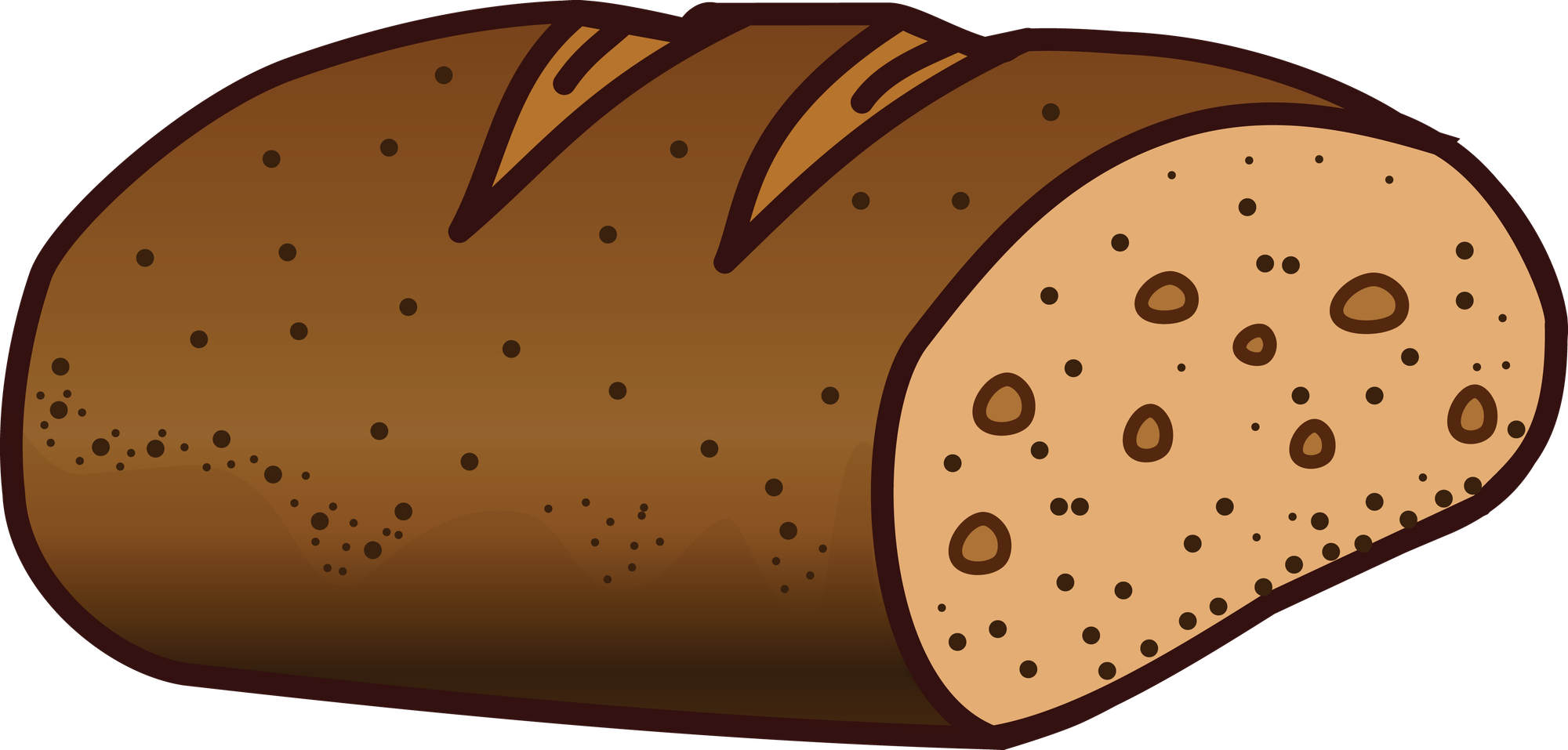 A variety of baked goods, including banana and pumpkin bread.