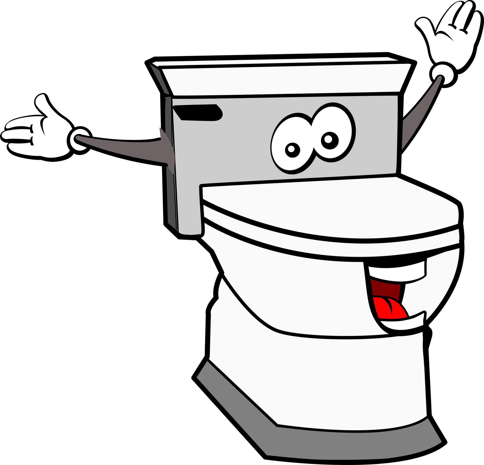 Cartoon toilet, a fun and quirky image.