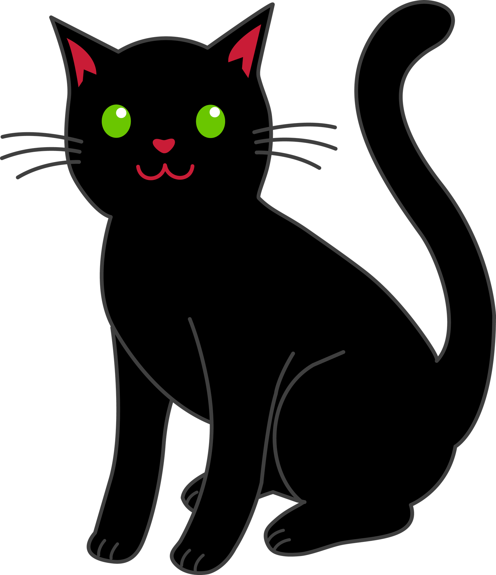 Adorable cat clip art, free and fun.