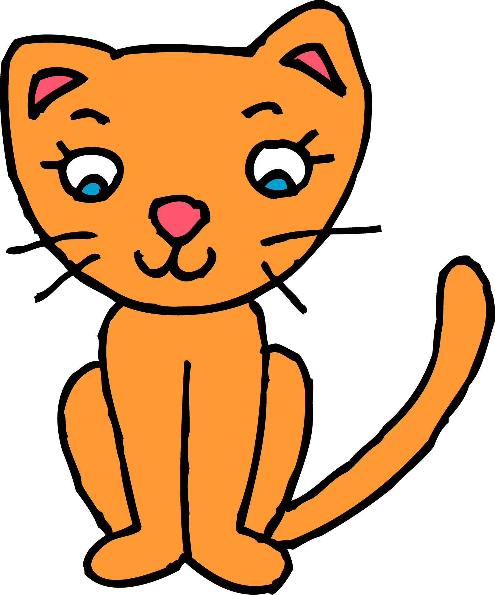 Cute cats in a playful pose.