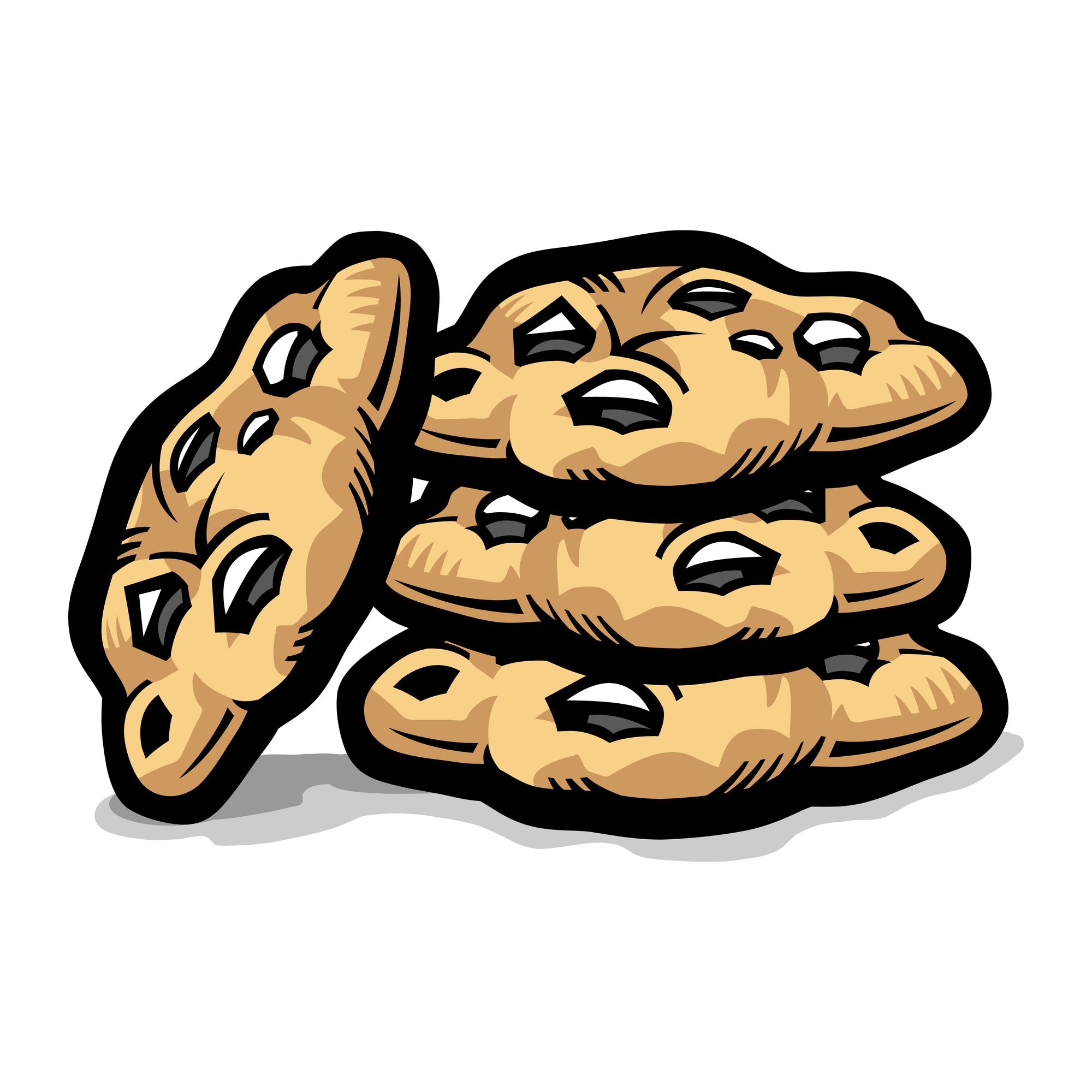Chocolate chip cookie, a classic treat.
