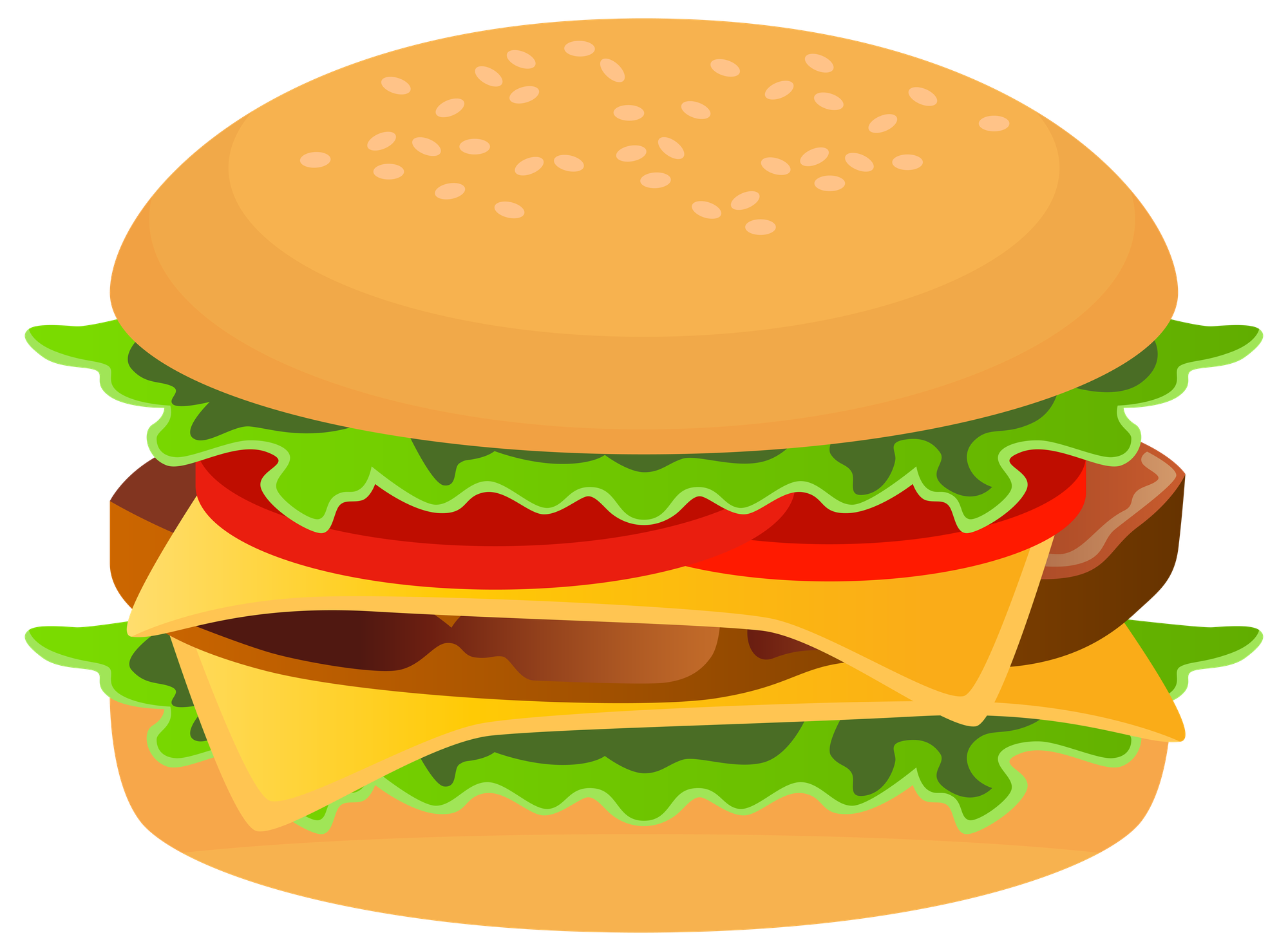 Clip Art Burgers - Free hamburger Clipart Images - OMUKOO