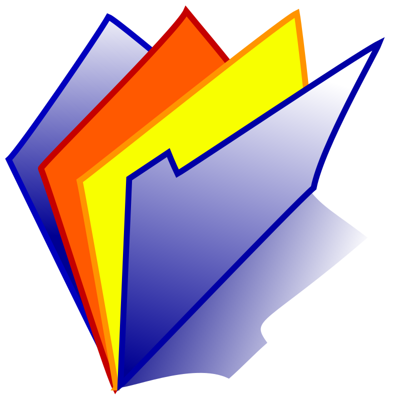 Simple clip art of a folder.