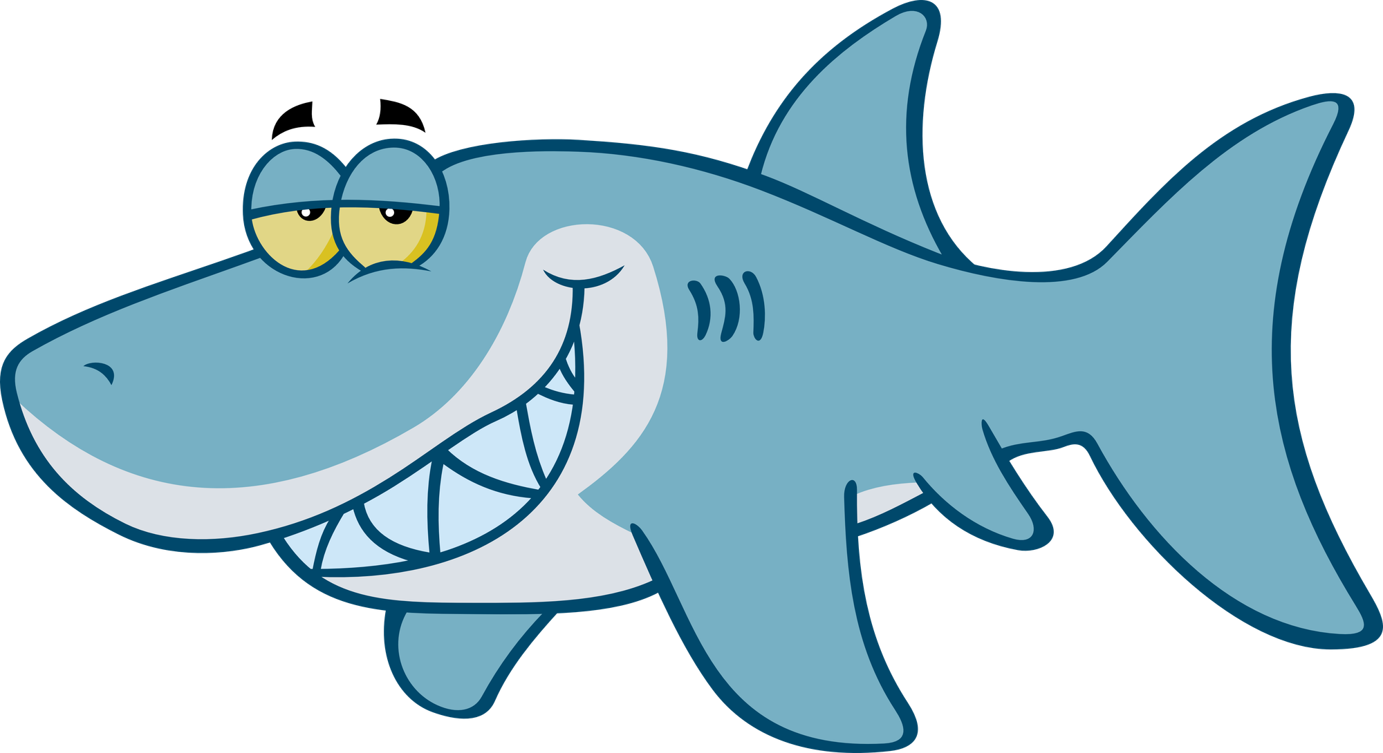 Cool shark illustration, a bold style.
