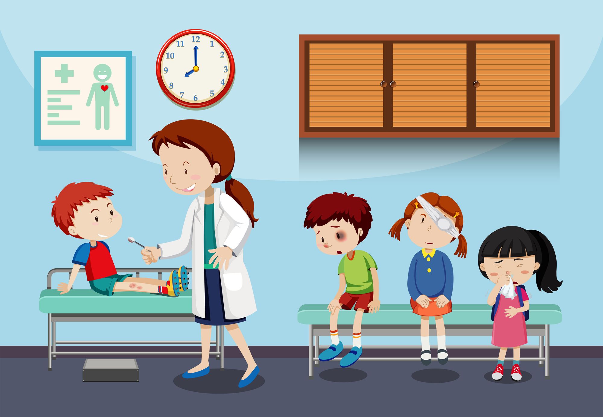 Vector graphics: doctors and medical staff.