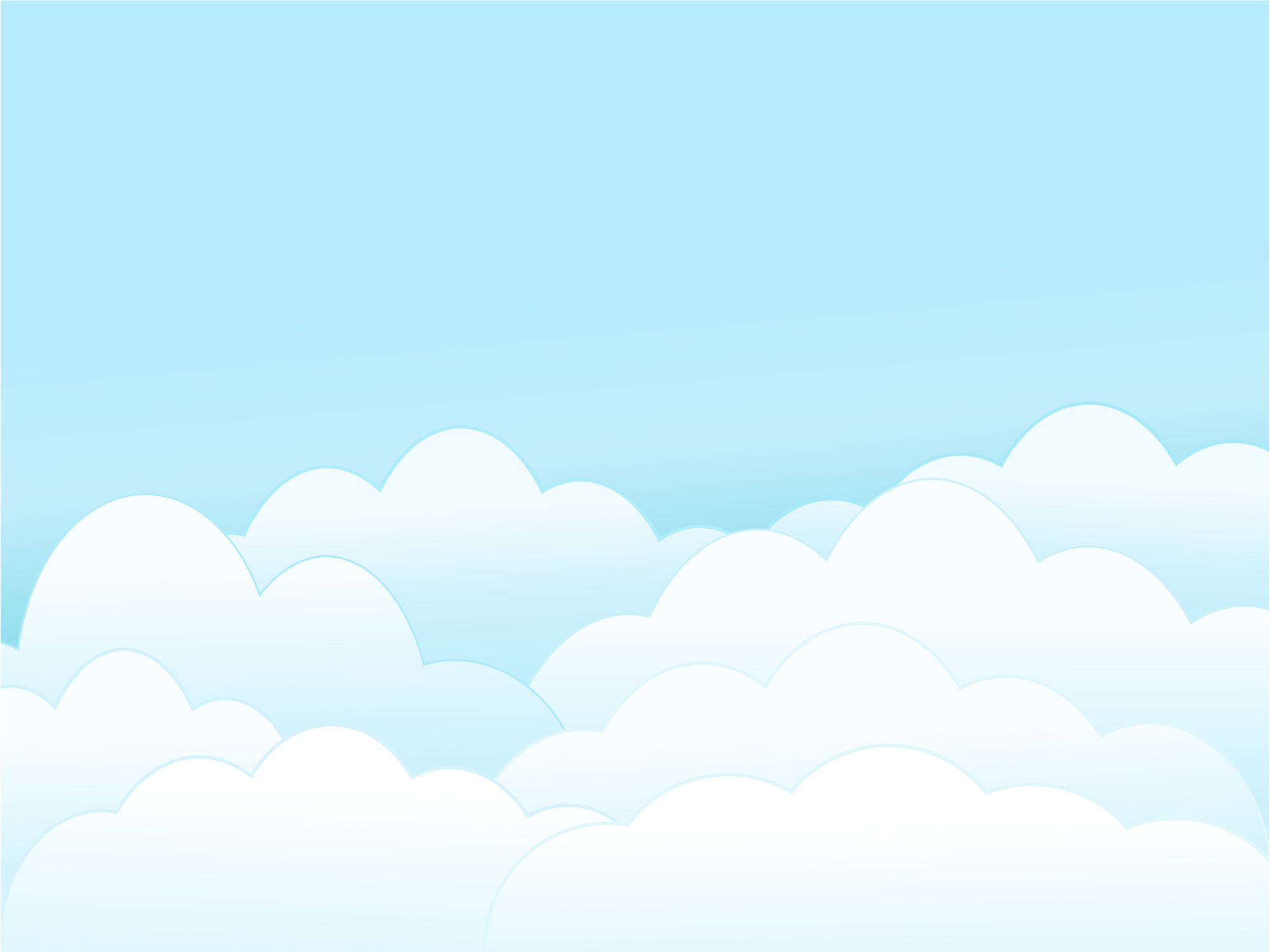 Clip art clouds, a fun addition.