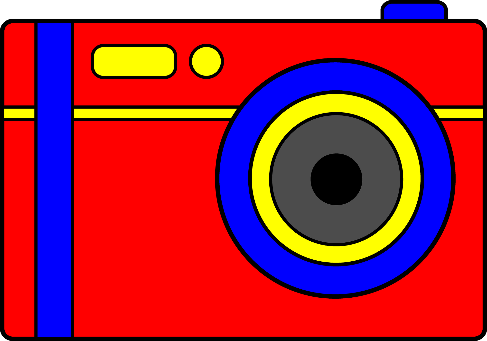 Adorable cartoon camera.