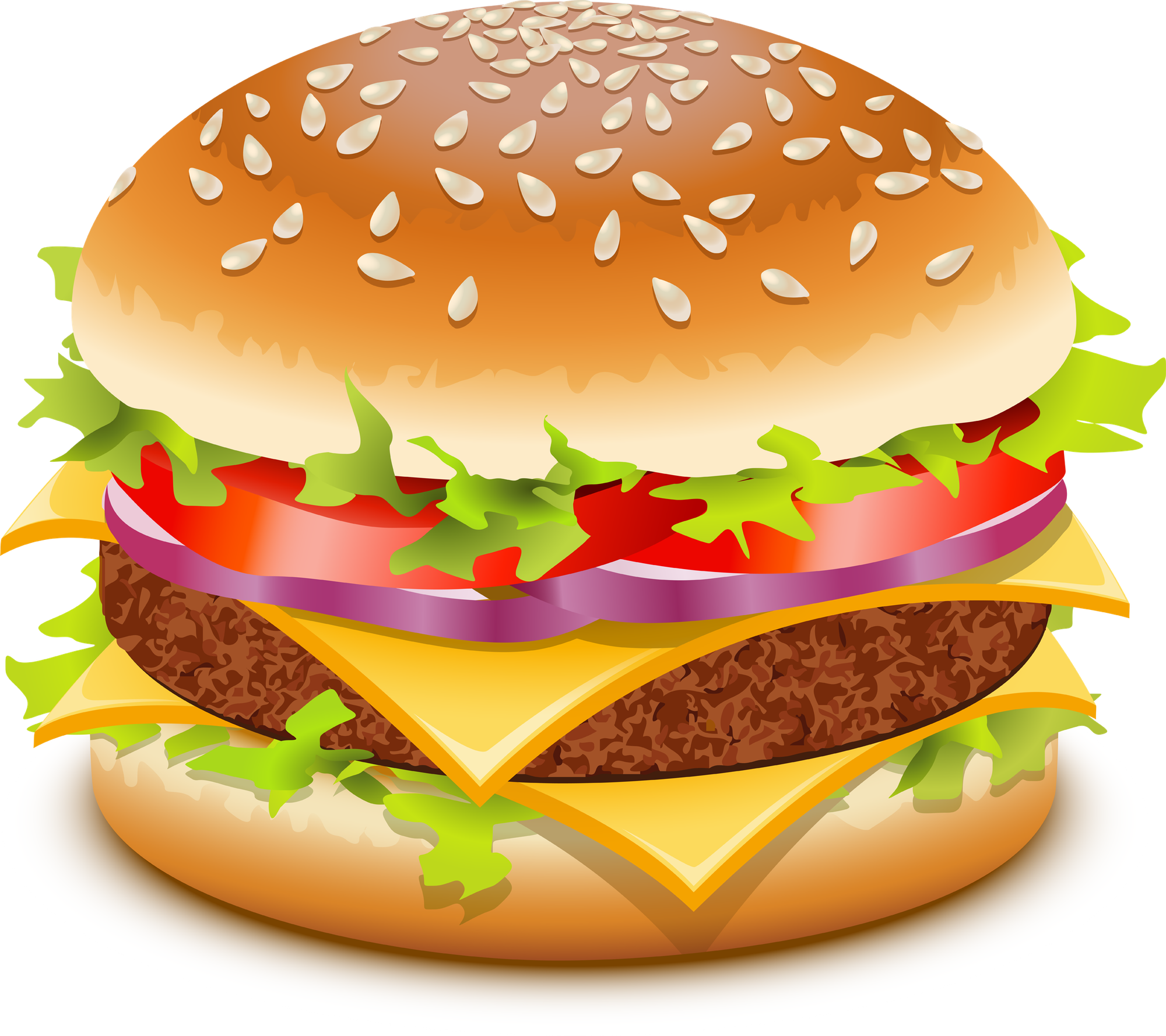 A transparent hamburger, free to use.