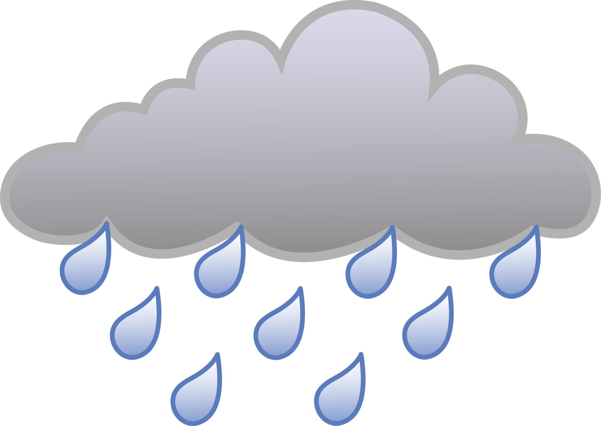 Rain drops, free transparent image.