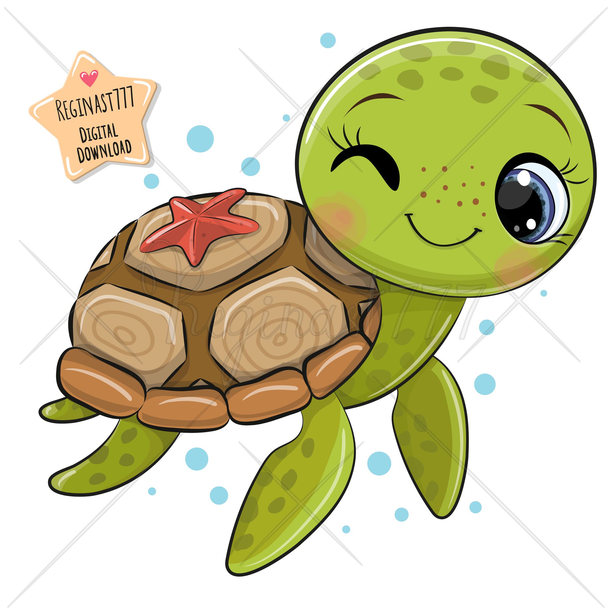 Sweet sea turtle, a cute aquatic friend.