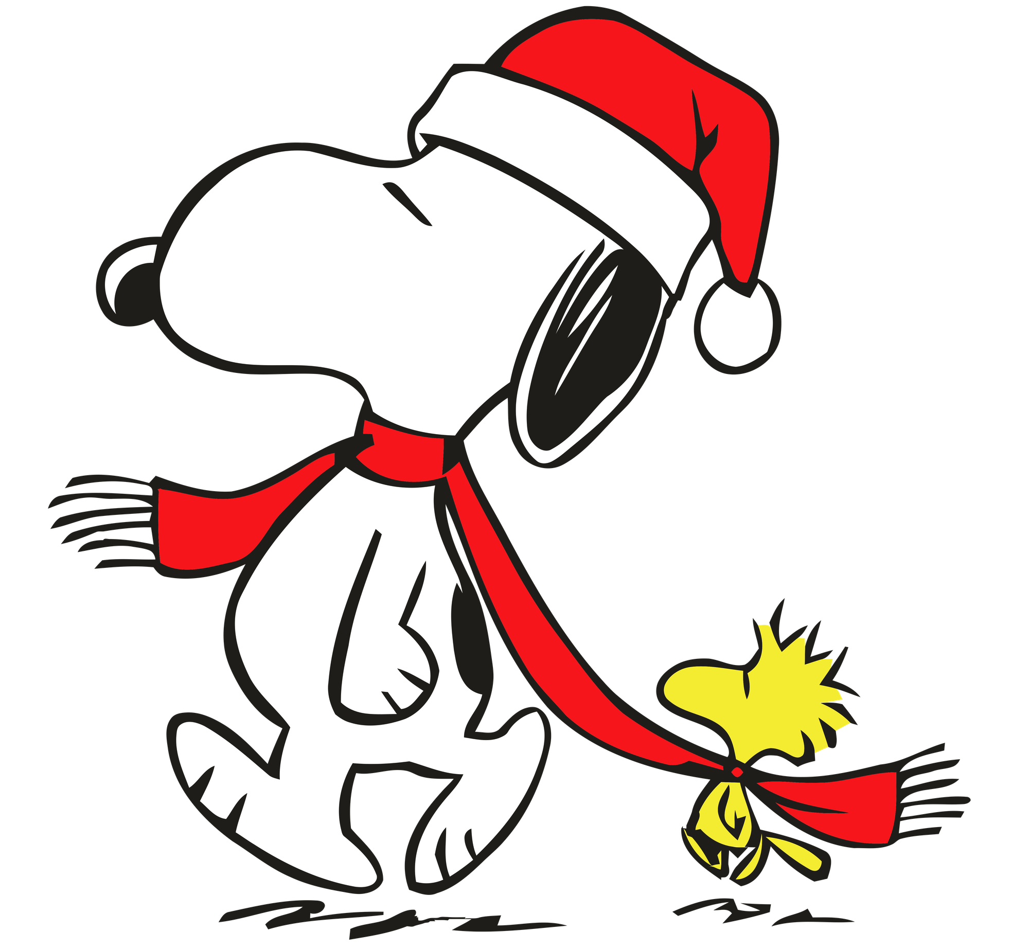 Snoopy enjoying a sunny day, free clip art.