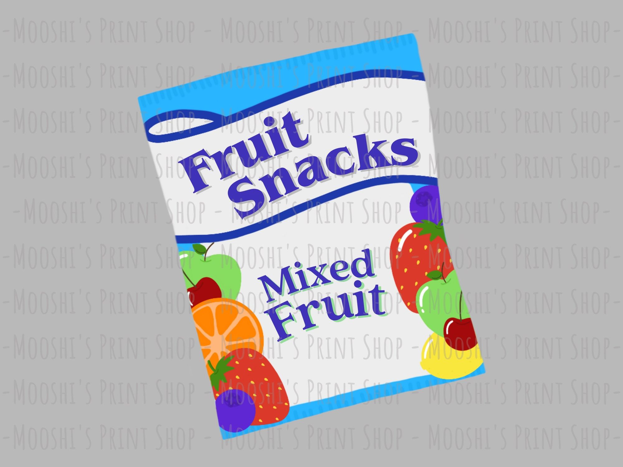 Gummy fruits in a bundle.