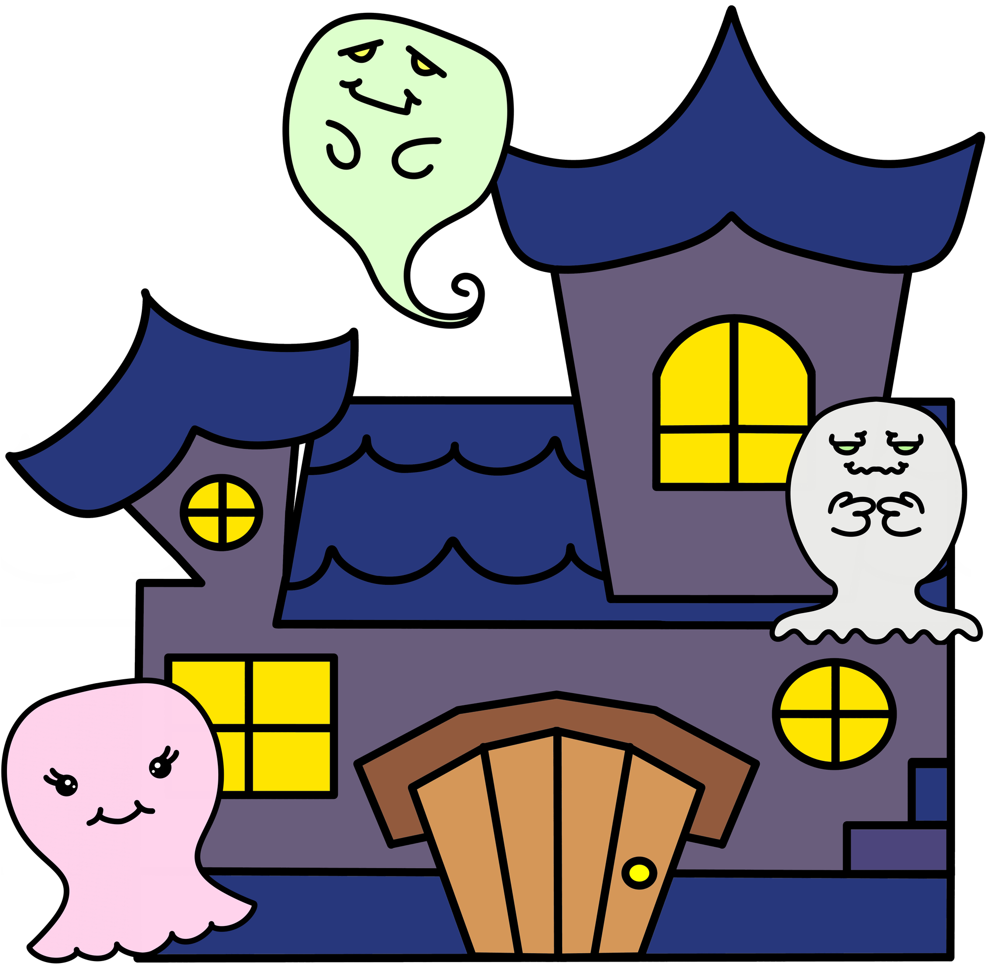 Halloween Boo Ghosts Haunted House Clip Art Set - Made By Teachers