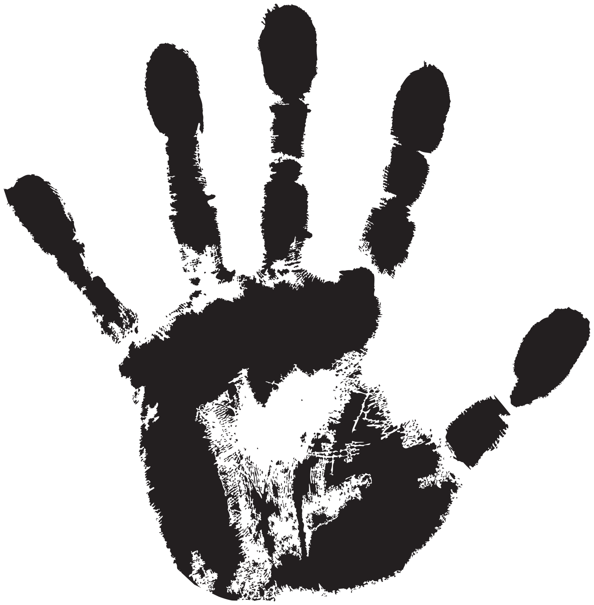Kids Handprint Clipart Printablesblue Handprint Clip Art
