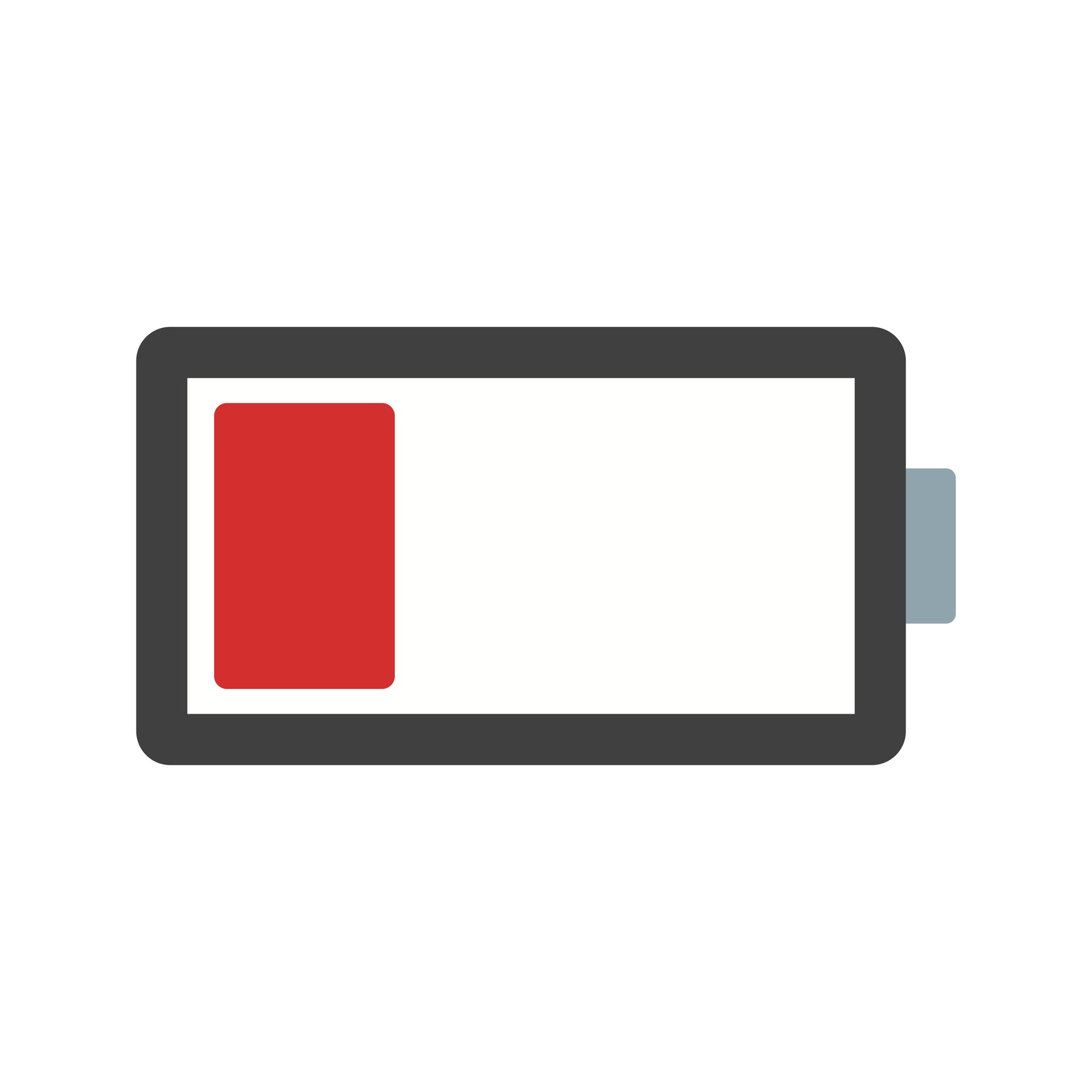 Low power indicator, a simple icon.