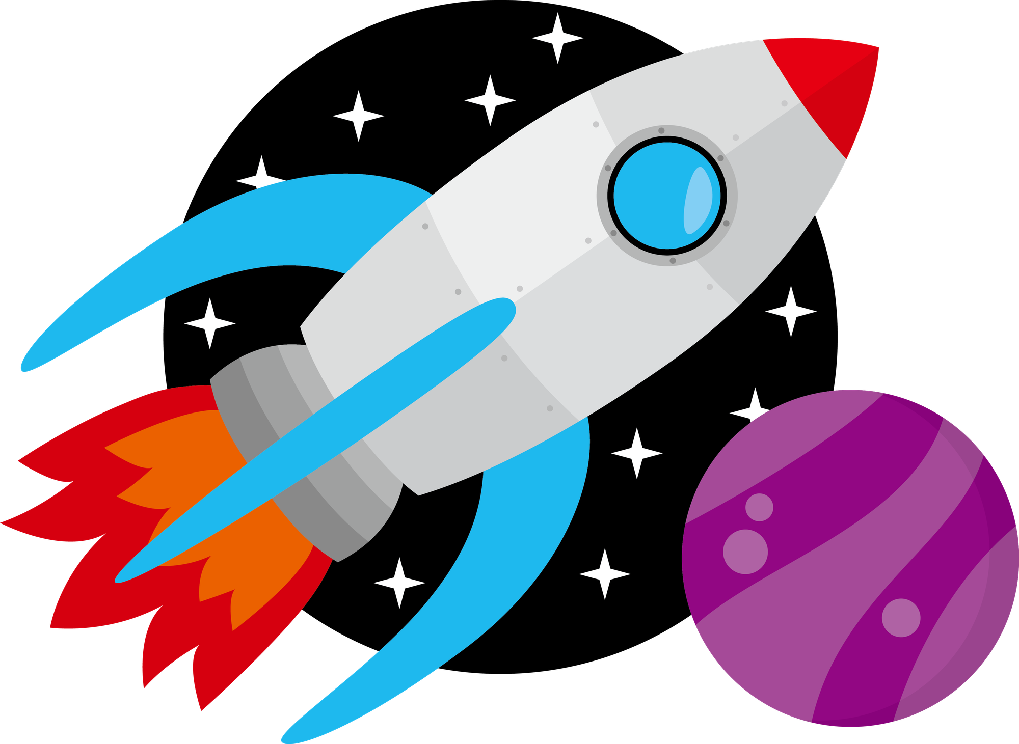 Colorful rocket for math-themed fun.