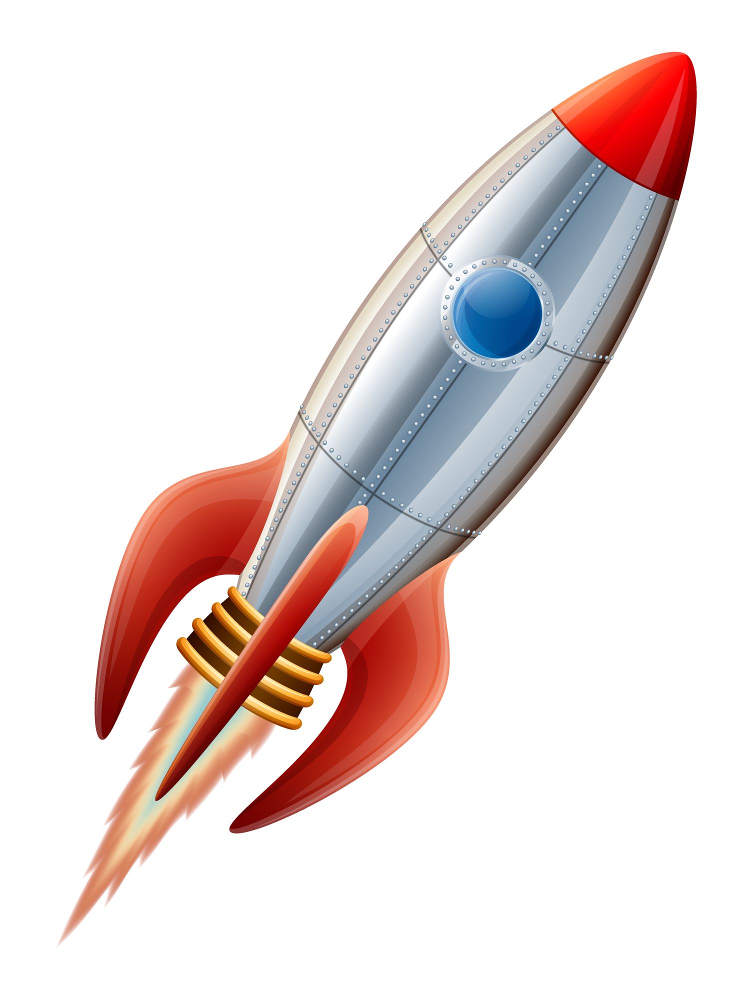 Printable rocket ship template.