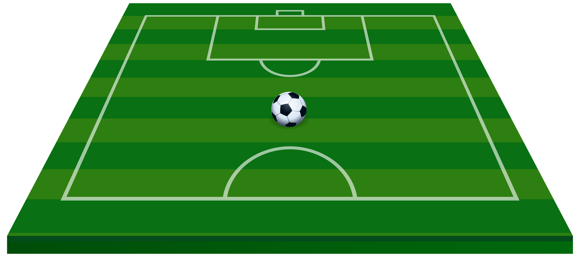 Green soccer field, ready for play.