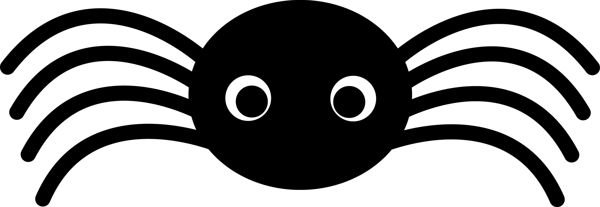 Cute cartoon spider, clip art style.