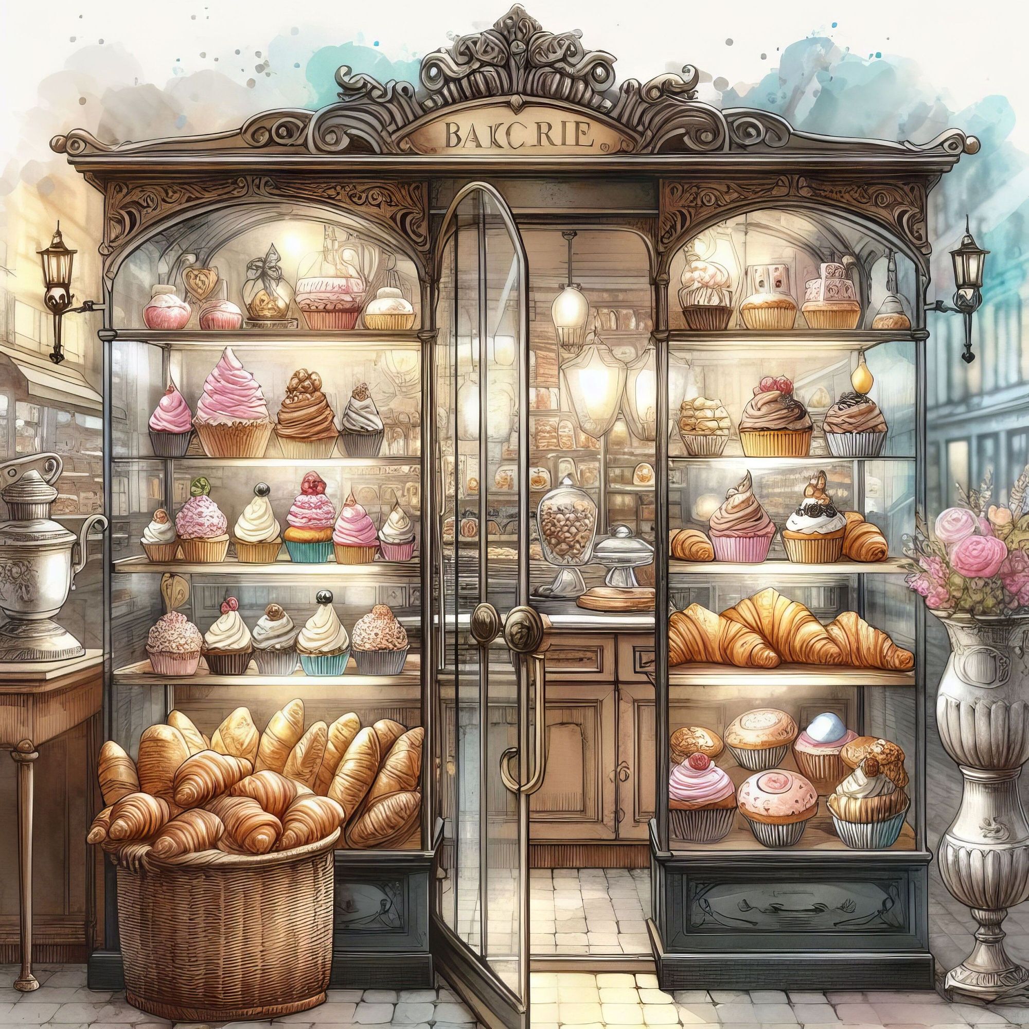 Vintage-style cakes and treats.